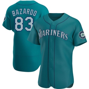 Men's Seattle Mariners Eduard Bazardo Authentic Aqua Alternate Jersey