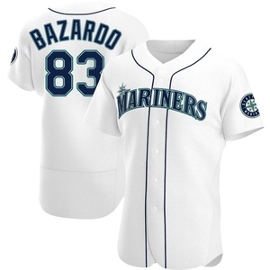 Men's Seattle Mariners Eduard Bazardo Authentic White Home Jersey
