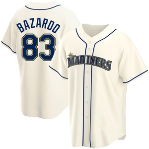 Men's Seattle Mariners Eduard Bazardo Replica Cream Alternate Jersey