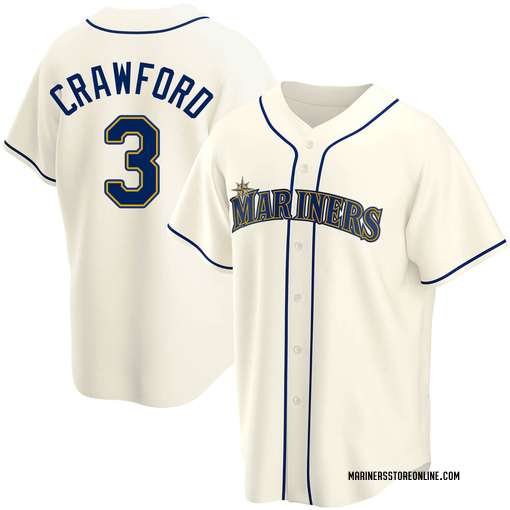 Big & Tall Men's Seattle Mariners J.P. Crawford Replica Cream Alternate