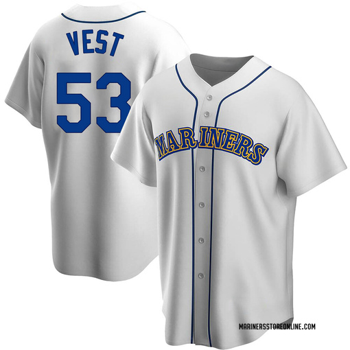 Big & Tall Men's Seattle Mariners Will Vest Replica White Home