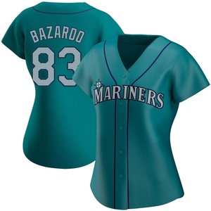 Women's Seattle Mariners Eduard Bazardo Authentic Aqua Alternate Jersey
