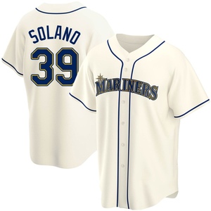 Youth Seattle Mariners Donovan Solano Replica Cream Alternate Jersey