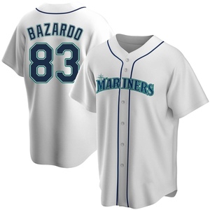 Youth Seattle Mariners Eduard Bazardo Replica White Home Jersey